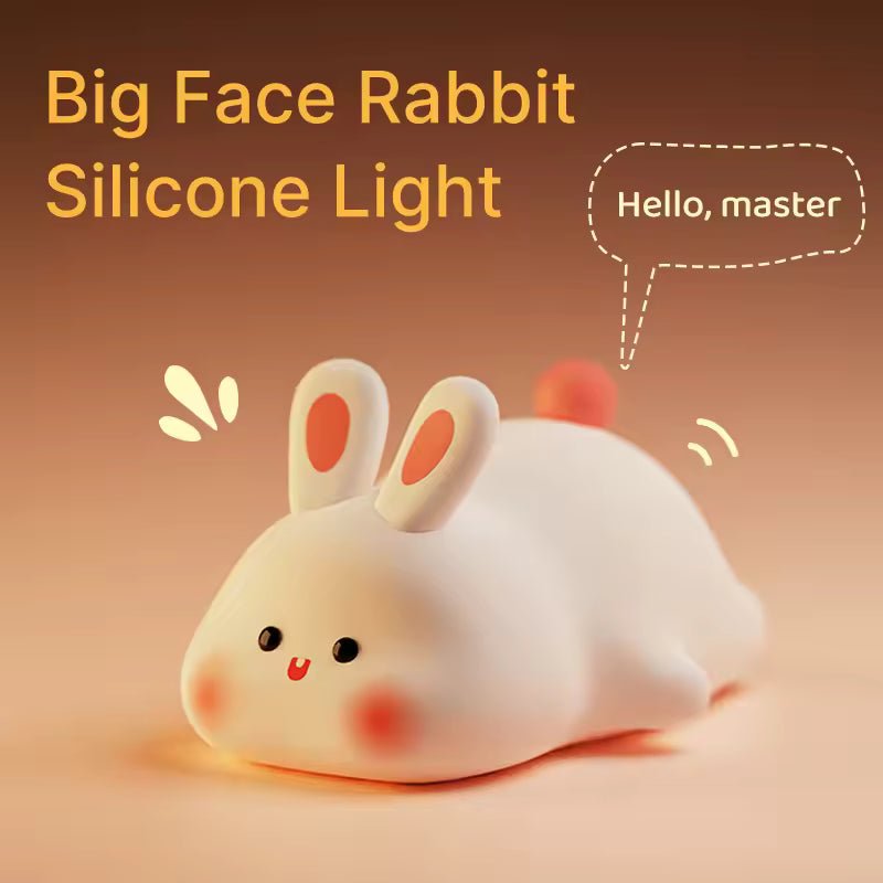Rabbit Silicone Night Light – Cute Touch Lamp for Kids & Room Decor
