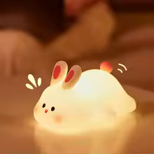 Rabbit Silicone Night Light – Cute Touch Lamp for Kids & Room Decor