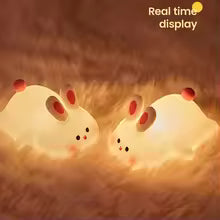 Rabbit Silicone Night Light – Cute Touch Lamp for Kids & Room Decor
